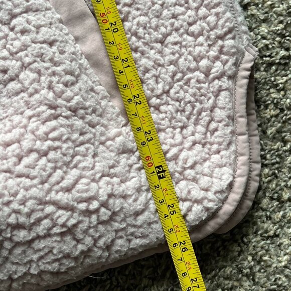 Abercrombie & Fitch Sweater Womens Medium White Pink Fleece Quarter Zip Pullover - Picture 5 of 5